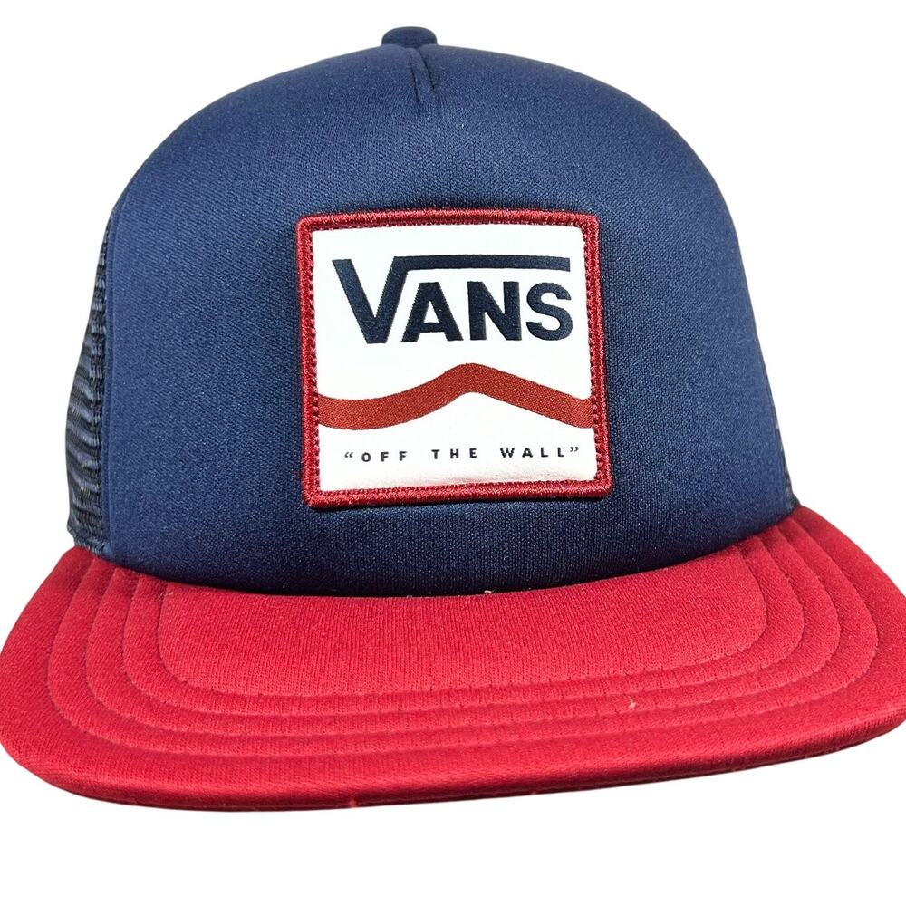 Vans Off The Wall Embroidered Logo Black Snapback Hat Cap Skateboarding Cotton